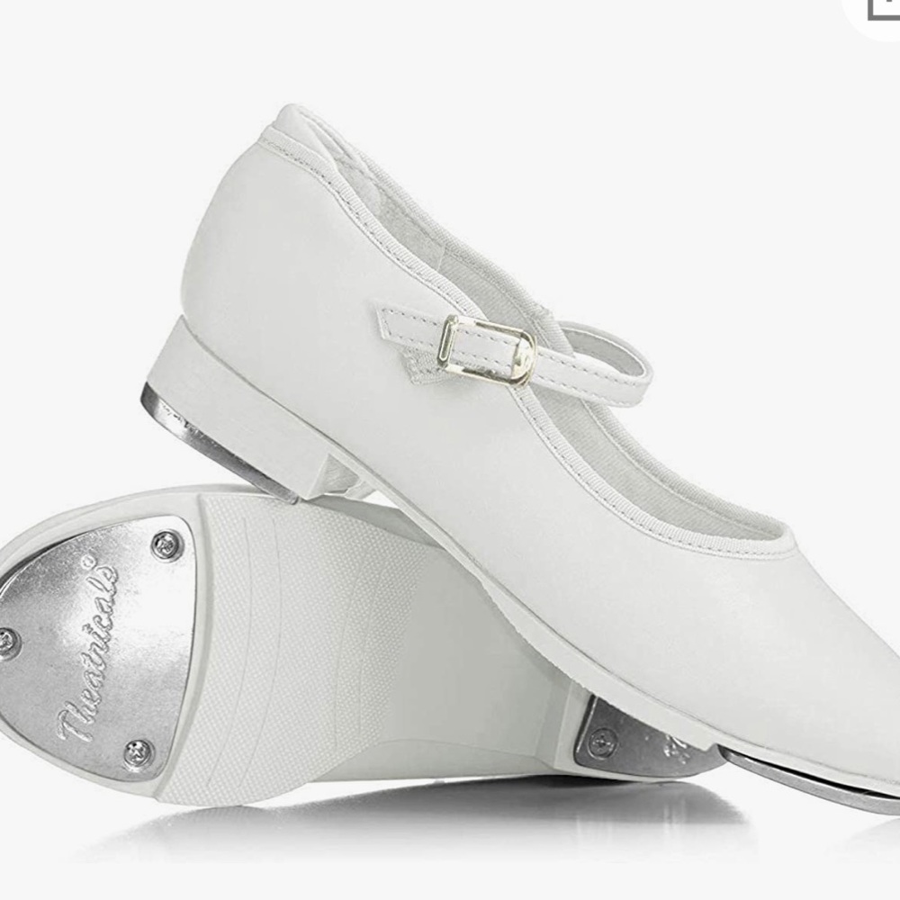 Girls White Tap Shoes Size 11